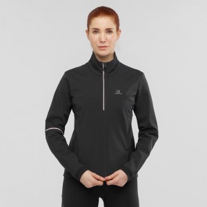 Salomon Agile Softshell Jacket Black | DJYT-23087