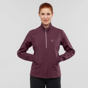 Salomon Agile Softshell Jacket Purple | NCIA-46781