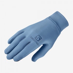 Salomon Agile Warm Glove U Gloves Blue | MDAL-35129