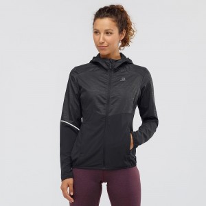 Salomon Agile Wind Running Jackets Black | DVME-64109