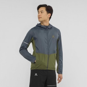 Salomon Agile Wind Running Jackets Green | BXYI-93624