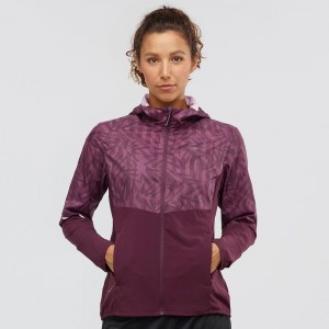 Salomon Agile Wind Running Jackets Purple | CFJE-36281