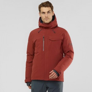 Salomon Arctic Down Jacket M Ski Jackets Red | YLSV-69573