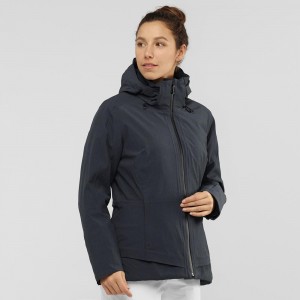 Salomon Arctic Jacket W Ski Jackets Black | RPJS-85679