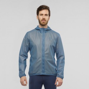 Salomon Bonatti Race Waterproof Rain Jackets Navy | QNVZ-27019