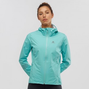 Salomon Bonatti Waterproof Running Jackets Green | PYUX-47921