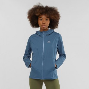 Salomon Bonatti Waterproof Running Jackets Navy | KFYN-01469