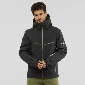 Salomon Brilliant Ski Jackets Black | CVNS-28759