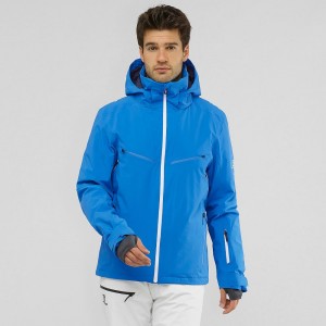 Salomon Brilliant Ski Jackets Blue | JQFR-56370