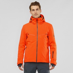 Salomon Brilliant Ski Jackets Orange | CKYQ-32597