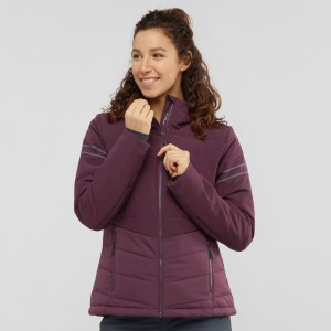 Salomon Edge Ski Jackets Purple | PNOL-32650