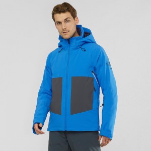 Salomon Epic Jacket M Ski Jackets Blue | GFYV-84975