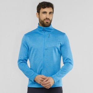 Salomon Essential Lightwarm Heather Ski Jackets Blue | TSOX-18937