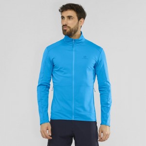 Salomon Essential Lightwarm Ski Jackets Blue | GYRP-70169