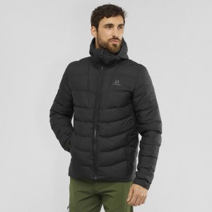 Salomon Essential Xwarm Insulated Hoodie Black | FJXB-07436