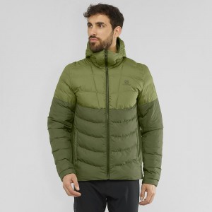 Salomon Essential Xwarm Insulated Hoodie Green | SXDY-68120