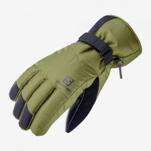 Salomon Force Dry M Gloves Green | FXSA-09243