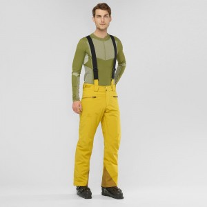 Salomon Force Pants Yellow | ALZQ-41732