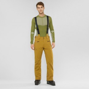 Salomon Force Pants Yellow | QHUV-61792