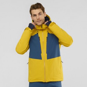 Salomon Highland Ski Jackets Yellow | URBA-09812