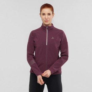 Salomon Lightning Warm Sshell Jkt W Jacket Purple | ZQXN-81503