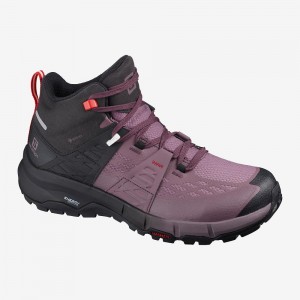 Salomon Odyssey Mid Gtx W Trekking Black | VWEM-37160