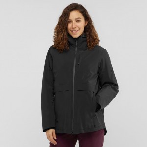 Salomon Outlaw 3In1 Jacket W Ski Jackets Black | LGID-95148