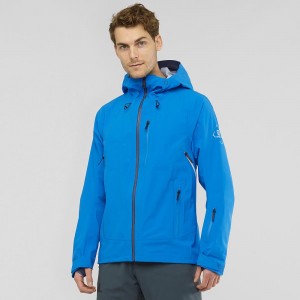 Salomon Outlaw 3L Ski Jackets Blue | MYIQ-54826