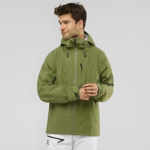 Salomon Outlaw 3L Ski Jackets Green | ELGP-42713