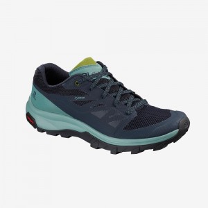 Salomon Outline Gore-Tex Trekking Navy | FJCR-97863