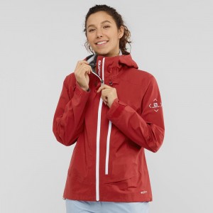 Salomon Outpeak 3L Light Jacket W Ski Jackets Red | GIHB-83109