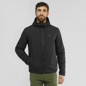 Salomon Outrack Insulated Hoodie Black | GMOA-72361