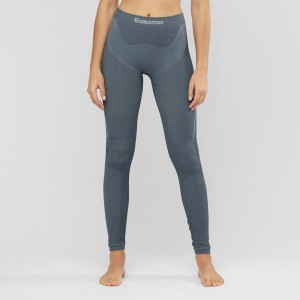 Salomon Primo Warm Tight Seamless W Tight Gray | YGJP-42035