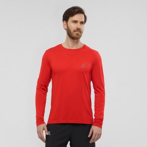 Salomon Sense Ls Tee M Tops Red | BHOJ-94628