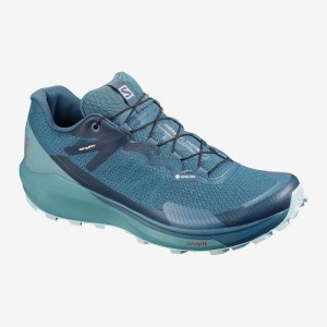 Salomon Sense Ride 3 Gtx Invis. Fit W Trail Running Shoes Blue | ATIN-35198