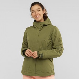 Salomon Snow Rebel Ski Jackets Green | GOWJ-47801