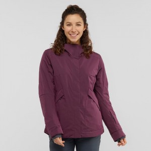 Salomon Snow Rebel Ski Jackets Purple | UOFV-06584