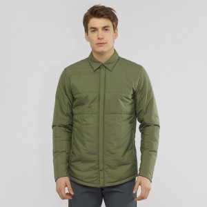 Salomon Snowshelter Insulated Shirt M Jacket Green | PBTR-27614