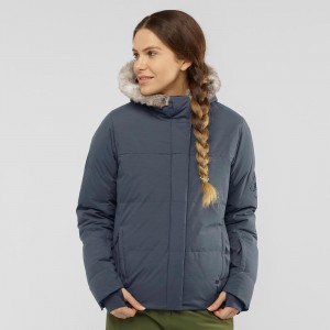 Salomon Snuggly Warm Jacket W Ski Jackets Gray | TWNX-12746