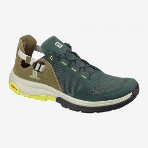 Salomon Tech Amphib 4 Slides Green | WOCU-21546