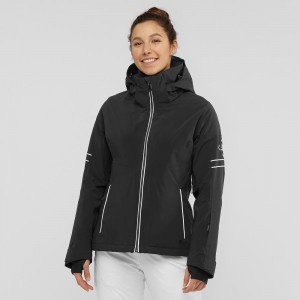 Salomon The Brilliant Jacket W Ski Jackets Black | UXRZ-69308