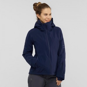 Salomon The Brilliant Jacket W Ski Jackets Navy | CHKG-36147