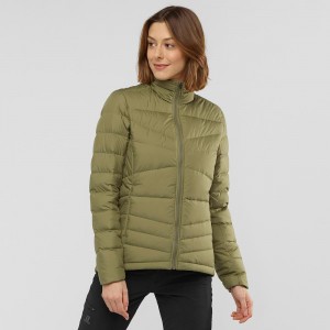 Salomon Transition Down Jacket W Jacket Green | FZMG-20938