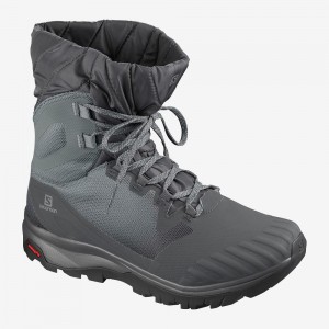 Salomon Vaya Powder Thinsulate Climasalomon Waterproof Winter Boots Gray | GYZA-89724