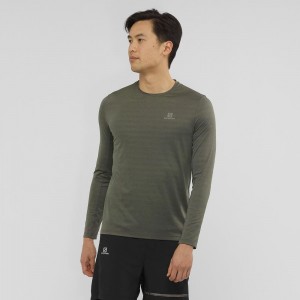 Salomon Xa Ls Tee M Tops Green | RCUG-49823