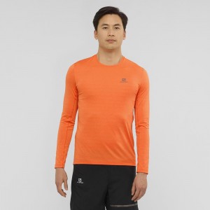 Salomon Xa Ls Tee M Tops Orange | CNJH-08754