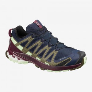 Salomon Xa Pro 3D V8 Gore-Tex Trail Running Shoes Navy | VLWK-26489