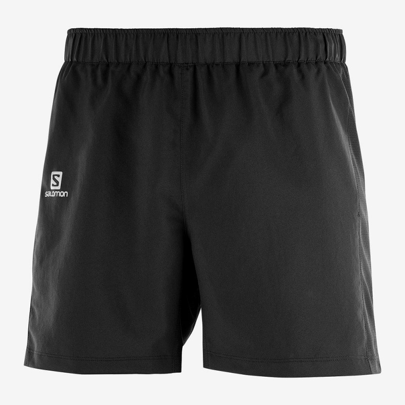 Salomon Agile 5 Shorts Black | RQUZ-90438