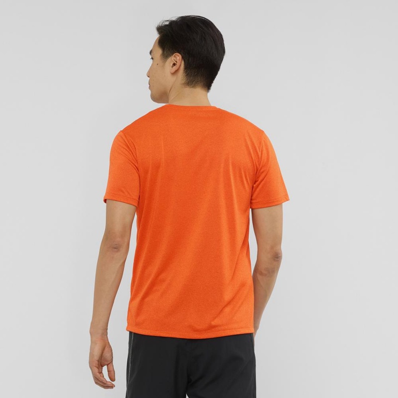 Salomon Agile Graphic Tee M Tops Orange | UZSD-01654