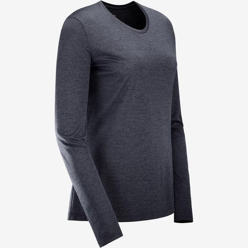 Salomon Agile Long Sleeve Shirts Black | YLZT-06894